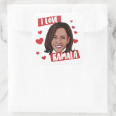 IK HOOP VAN KAMALA VIERKANTE STICKER (Tas)