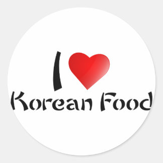IK HOOP VAN KOREAN VOEDSEL RONDE STICKER