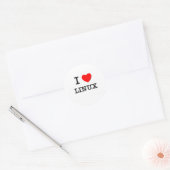 IK HOOP VAN LINUX RONDE STICKER (Envelop)