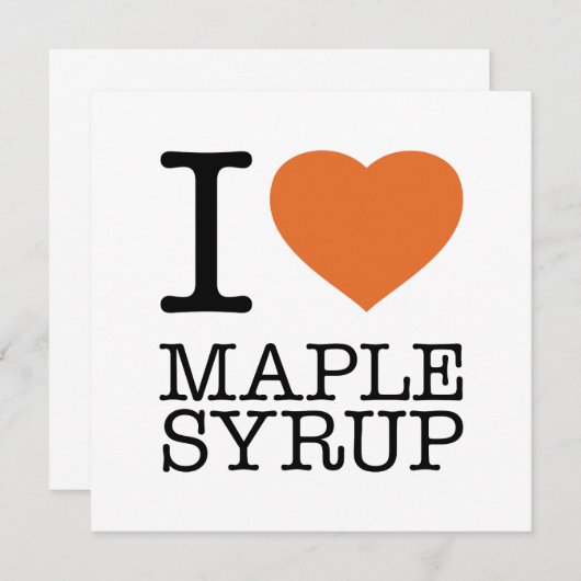 IK HOOP VAN MAPELSYRUP BEDANKKAART (Voorkant / Achterkant)