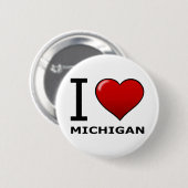 IK HOOP VAN MICHIGAN RONDE BUTTON 5,7 CM (Voorkant /achterkant)