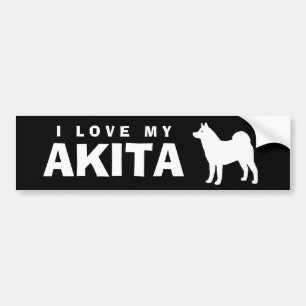 IK HOOP VAN MIJN AKITA BUMPERSTICKER