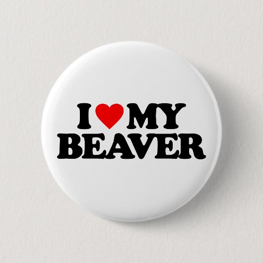 IK HOOP VAN MIJN BEAVER RONDE BUTTON 5,7 CM (Voorkant)