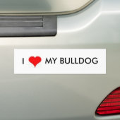 IK HOOP VAN MIJN BULLDOG BUMPERSTICKER (Op auto)