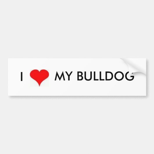 IK HOOP VAN MIJN BULLDOG BUMPERSTICKER (Voorkant)