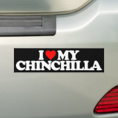 IK HOOP VAN MIJN CHINCHILLA BUMPERSTICKER (Op auto)