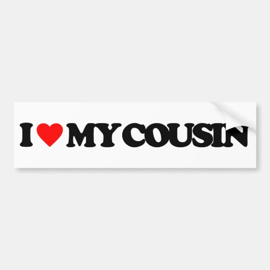 IK HOOP VAN MIJN COUSIN BUMPERSTICKER (Voorkant)