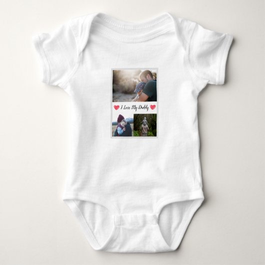 IK HOOP VAN MIJN DADDY BABY BODYSUIT, GEPERSONALIS ROMPER (Voorkant)