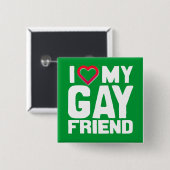IK HOOP VAN MIJN GAY FRIEND -.png Vierkante Button 5,1 Cm (Voorkant /achterkant)