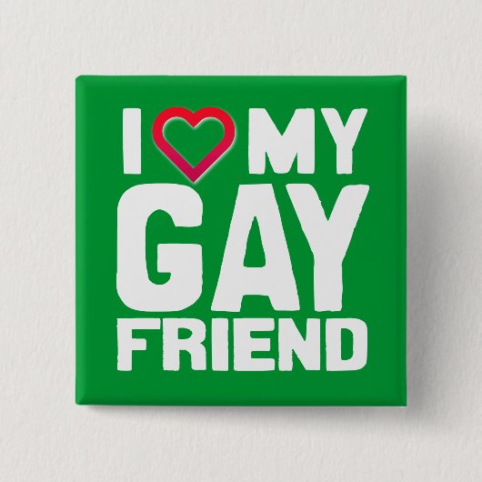 IK HOOP VAN MIJN GAY FRIEND -.png Vierkante Button 5,1 Cm (Voorkant)