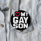 IK HOOP VAN MIJN GAY SON -.png Ronde Button 4,0 Cm (In situ)