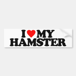 IK HOOP VAN MIJN HAMSTER BUMPERSTICKER