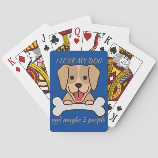 IK HOOP VAN MIJN HOND EN MISSCHIEN 3 MENSEN schatt Pokerkaarten (Achterkant)