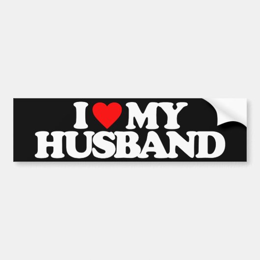 IK HOOP VAN MIJN HUSBAND BUMPERSTICKER (Voorkant)