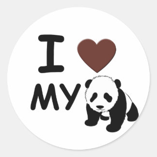 IK HOOP VAN MIJN PANDA RONDE STICKER