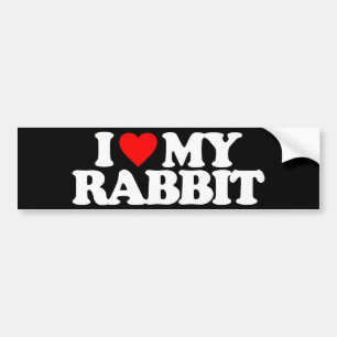 IK HOOP VAN MIJN RABBIT BUMPERSTICKER