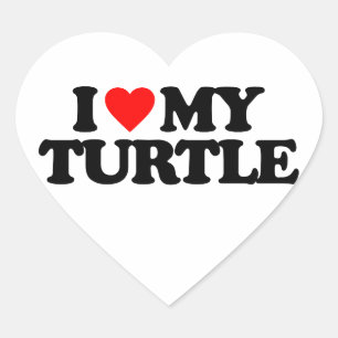 IK HOOP VAN MIJN TURTLE HART STICKER