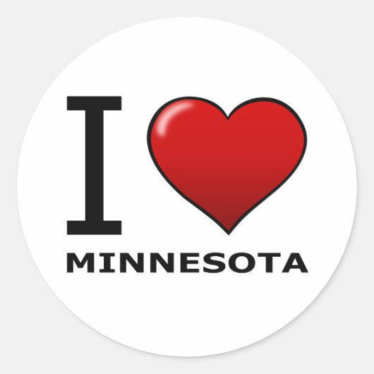 IK HOOP VAN MINNESOTA RONDE STICKER (Voorkant)