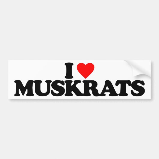 IK HOOP VAN MUSKRATS BUMPERSTICKER (Voorkant)