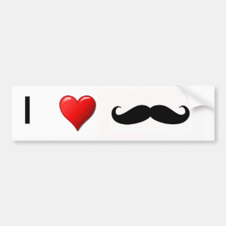 IK HOOP VAN MUSTACHES BUMPERSTICKER
