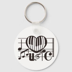 IK HOOP VAN MUZIEK SLEUTELHANGER