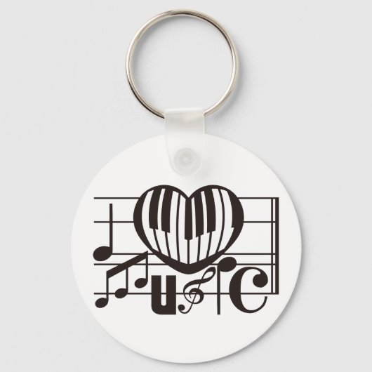 IK HOOP VAN MUZIEK SLEUTELHANGER (Voorkant)