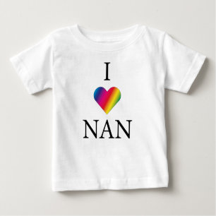 IK HOOP VAN NAN RAINBOW HEART Baby T-Shirt