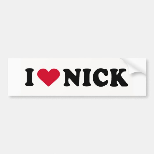 IK HOOP VAN NICK BUMPERSTICKER (Voorkant)