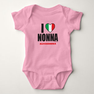 IK HOOP VAN NONNA, geïndividualiseerd roze Baby-pa Romper