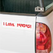 IK HOOP VAN PANDAS! BUMPERSTICKER (Op Truck)