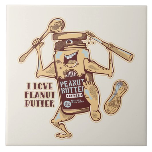 IK HOOP VAN PEANUT BUTTER TEGELTJE (Voorkant)