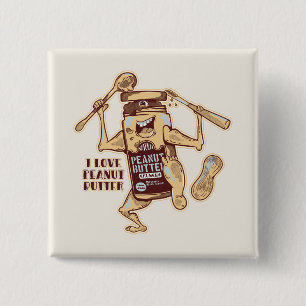 IK HOOP VAN PEANUT BUTTER VIERKANTE BUTTON 5,1 CM