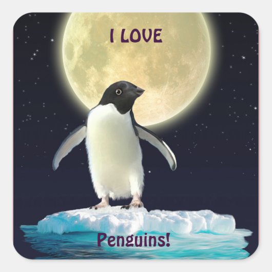 IK HOOP VAN PENGUINES Cute Penguin Stickers (Voorkant)