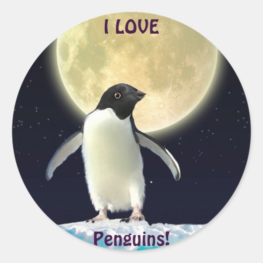 IK HOOP VAN PENGUINES Cute Penguin Stickers (Voorkant)