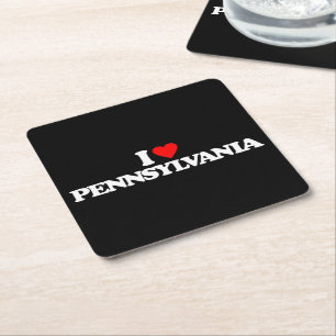 IK HOOP VAN PENNSYLVANIA VIERKANTE KARTONNEN ONDERZETTER