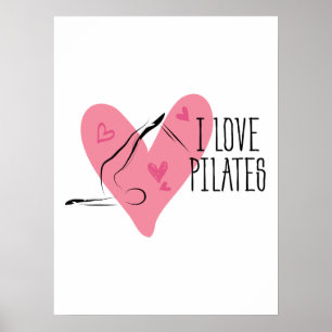 IK HOOP VAN PILATES Pilates Pose on Reformer Poster