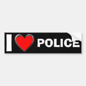 IK HOOP VAN POLITIE "HART ART" BUMPERSTICKER (Voorkant)