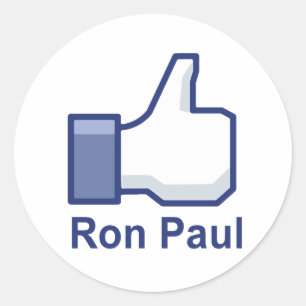 IK HOOP VAN RON PAUL RONDE STICKER