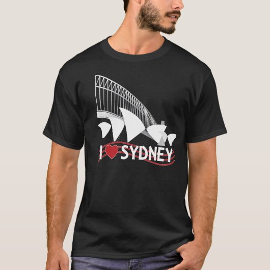 IK HOOP VAN SYDNEY BLACK T-SHIRT (Voorkant)