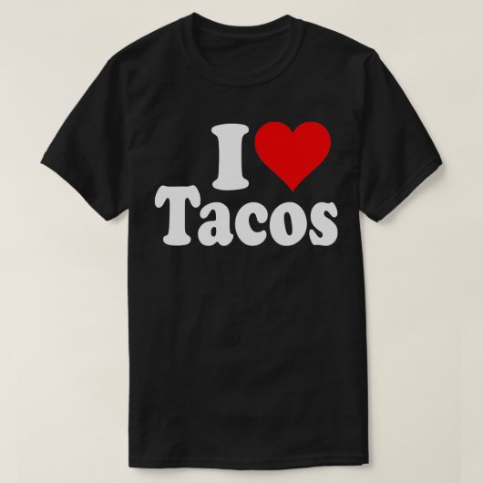 IK HOOP VAN TACOS I HARTACOS T-SHIRT (Design voorkant)