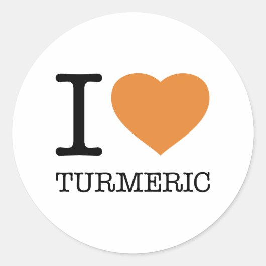 IK HOOP VAN TURMERIC RONDE STICKER (Voorkant)