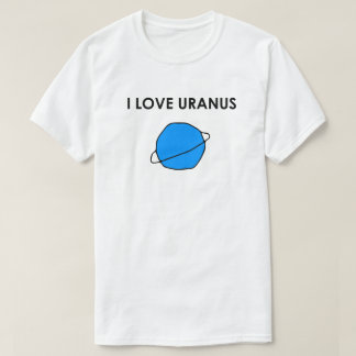 IK HOOP VAN URANUS Heart Space Planets Astronomer T-shirt