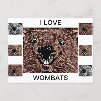 IK HOOP VAN WOMBATTEN BRIEFKAART