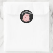 Ik hoop wat ik noem Funny Pig Donk BG Ronde Sticker (Tas)