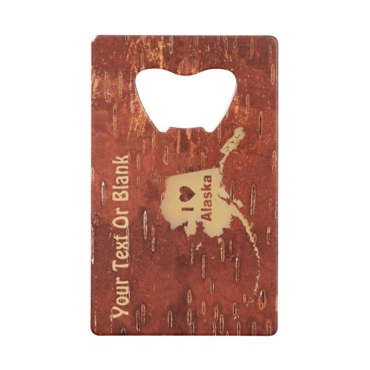 Ik hoor Alaska op de binnenste boog Kredietkaart Flessenopener (Voorkant)