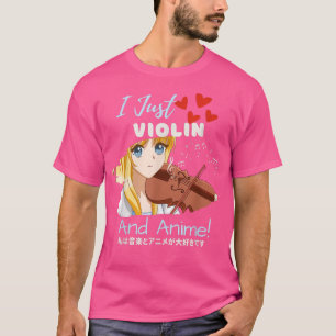 Ik hoor alleen muziek en animme cute Muzieknoten A T-shirt