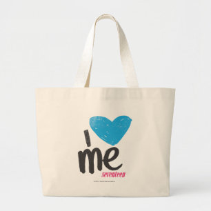 Ik hoor Aqua Grote Tote Bag