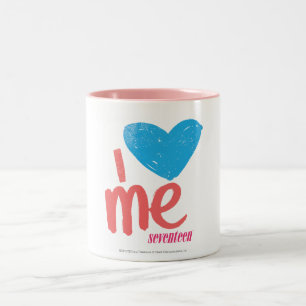 Ik hoor Aqua/Roze Tweekleurige Koffiemok