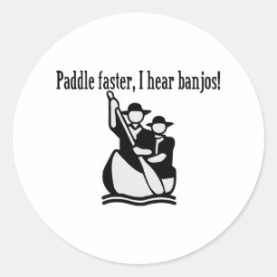 Ik hoor banjo's ronde sticker
