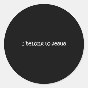 Ik hoor bij Jezus God geloof christelijke uitdrukk Ronde Sticker